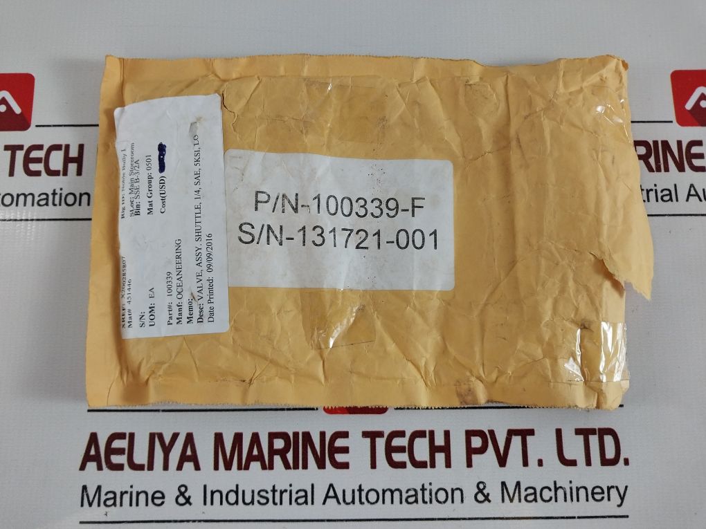Oceaneering 100339-rev-f Assy.Shuttle Valve