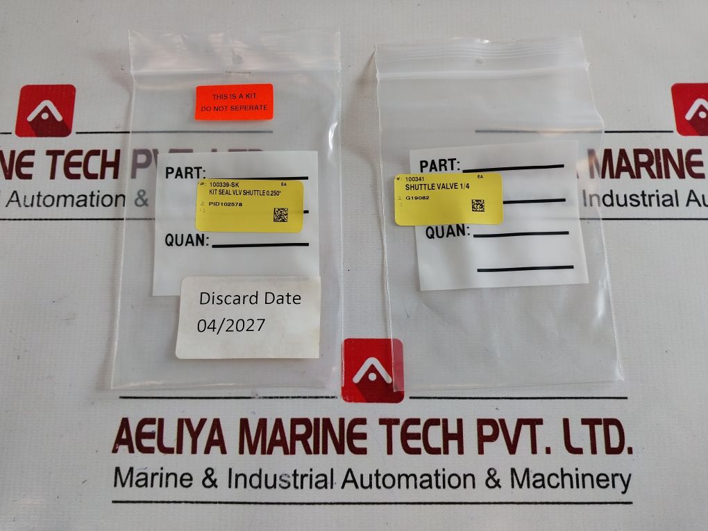 Oceaneering 100339-rk Rev B Shuttle Valve Repair Kit