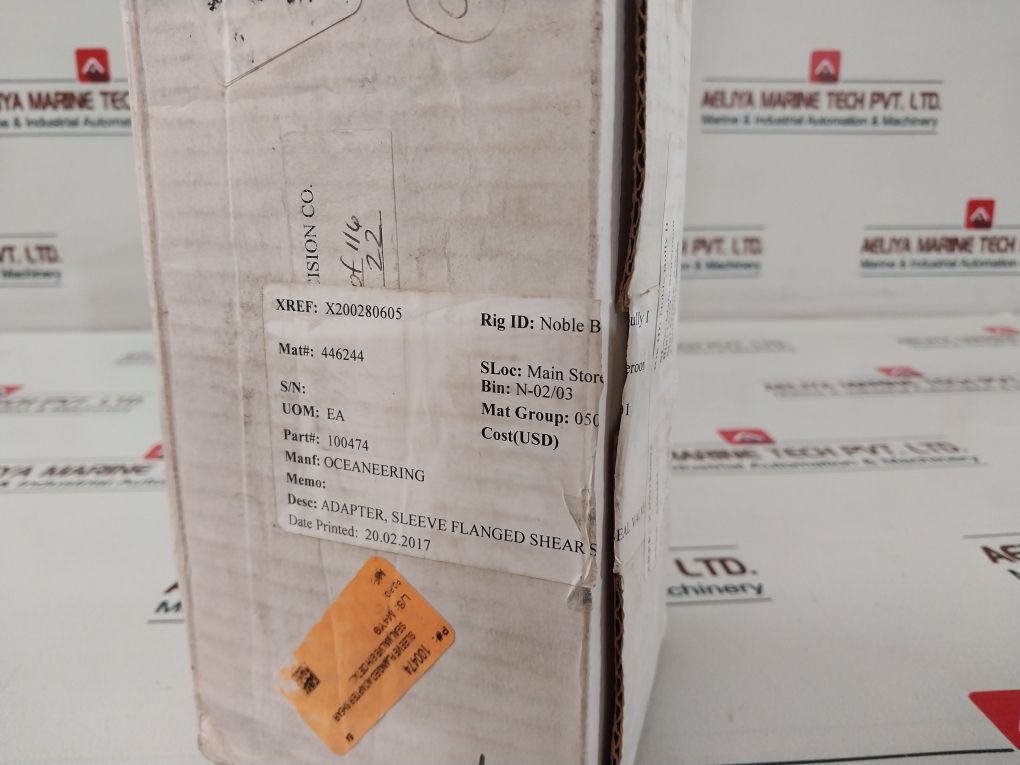 Oceaneering 100474 Adapter Sleeve Flanged Shear Seal Valve