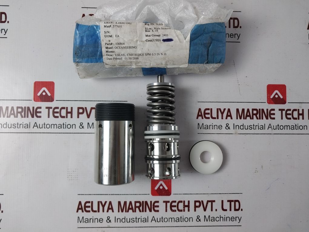 Oceaneering 100864 Cartridge Valve Set 100742E