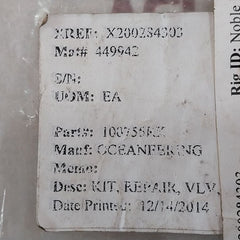Oceaneering 100755-rk Repair Valve Kit