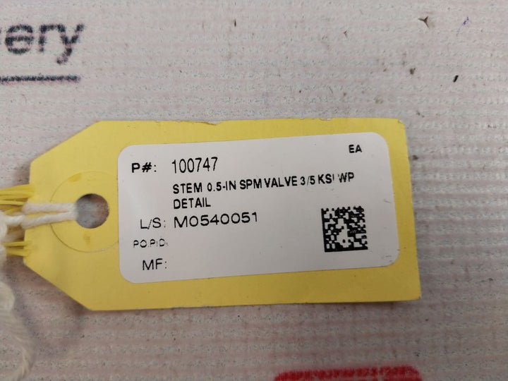 Oceaneering 100755-rk Normally-closed Spm Valve Repair Kit