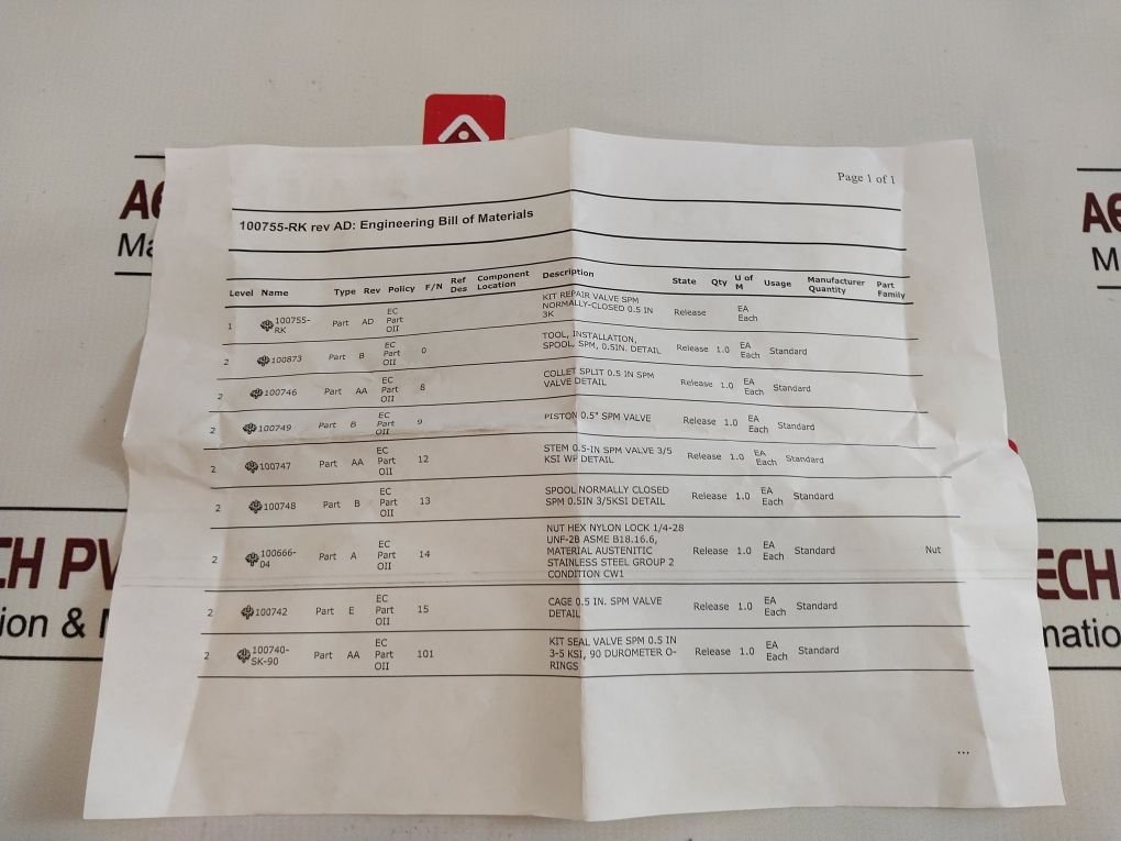 Oceaneering 100755Rk