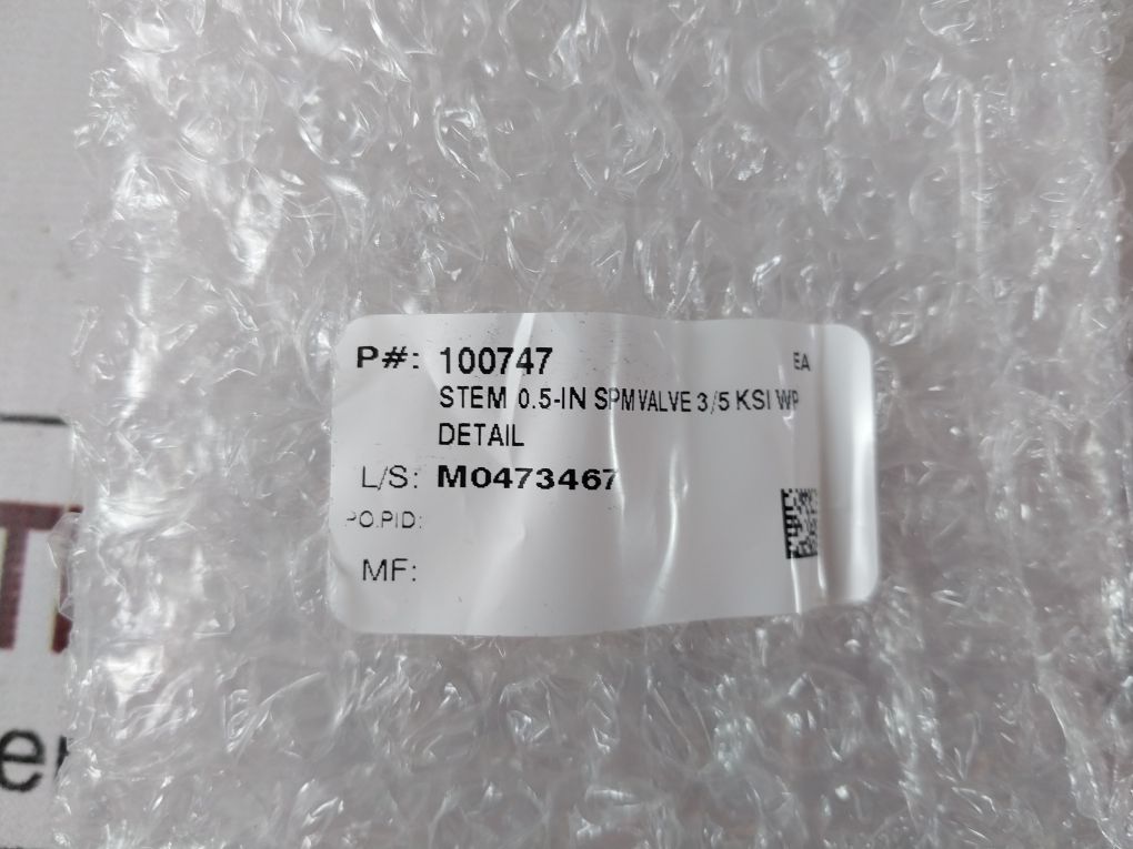Oceaneering 100755Rk Valve Kit