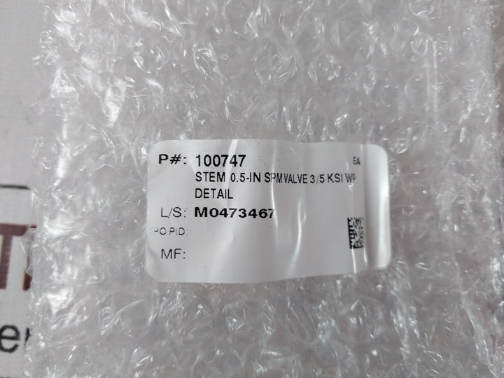 Oceaneering 100755Rk Valve Kit