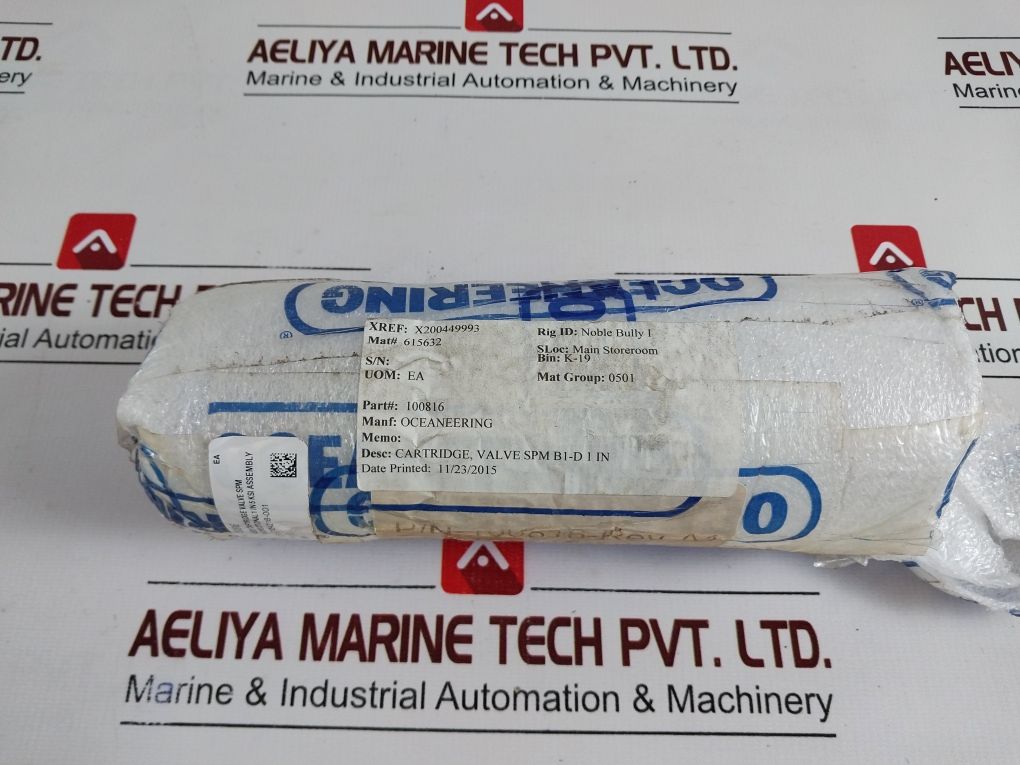Oceaneering 100816-rev-a1 Cartridge Valve