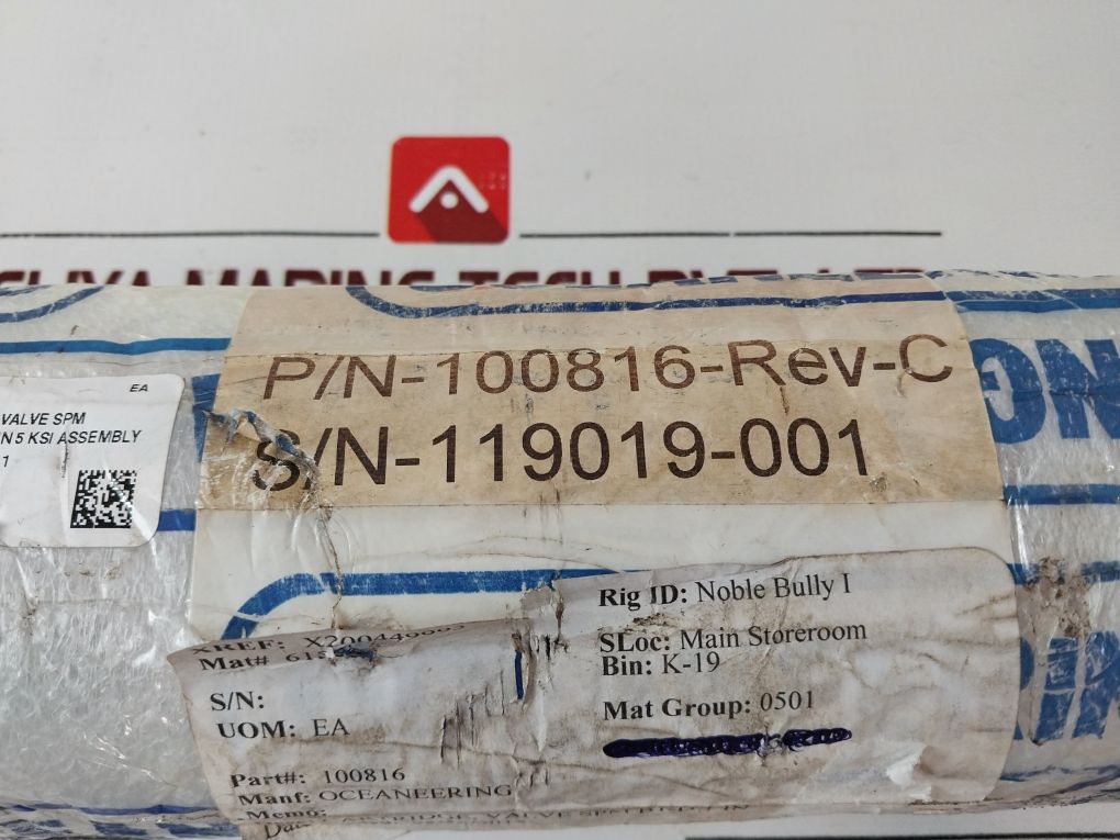 Oceaneering 100816-rev-c Cartridge Valve