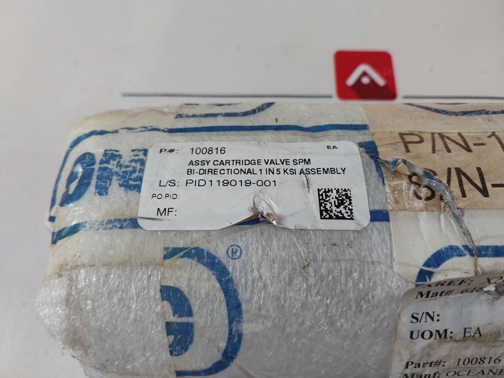 Oceaneering 100816-rev-c Cartridge Valve