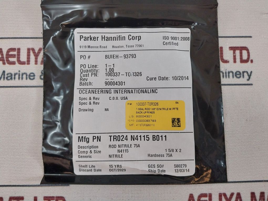 Oceaneering 100818-rk Valve Repair Kit