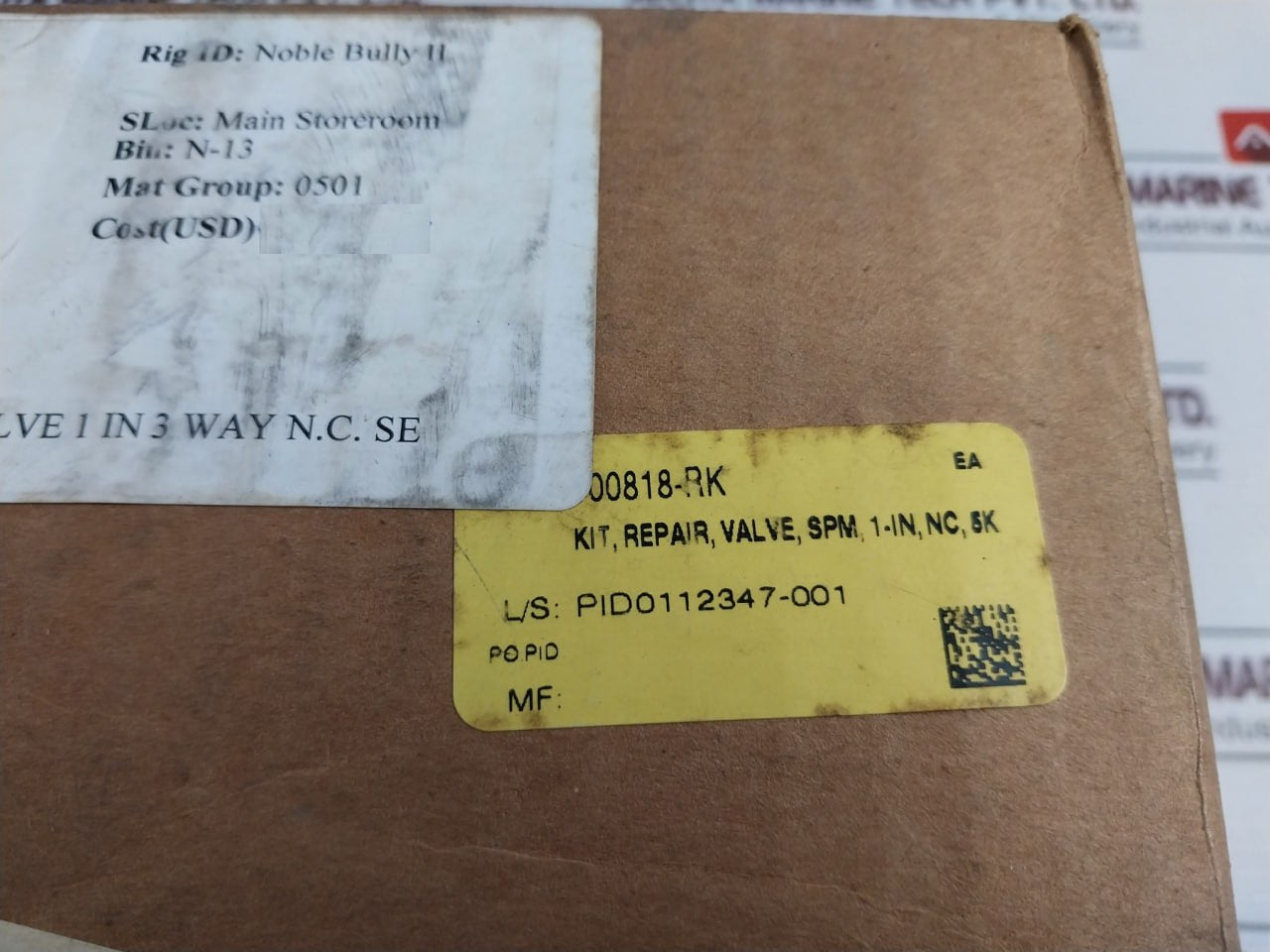 Oceaneering 100818-rk Valve Repair Kit Tp018 N4115 B011