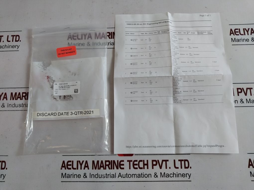 Oceaneering 100819Rk Valve Repair Kit