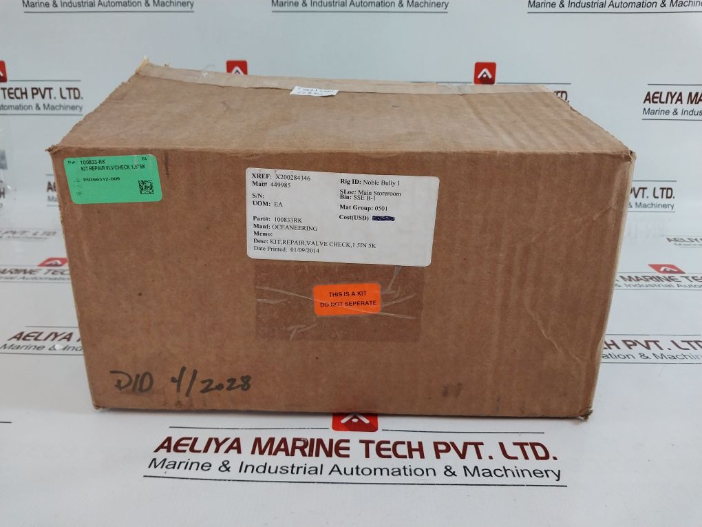 Oceaneering 100833-rk Check Valve Repair Kit