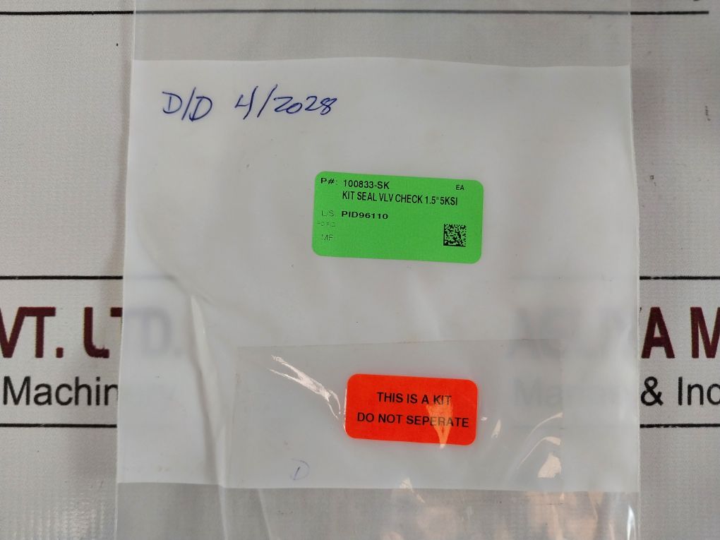 Oceaneering 100833-rk Check Valve Repair Kit