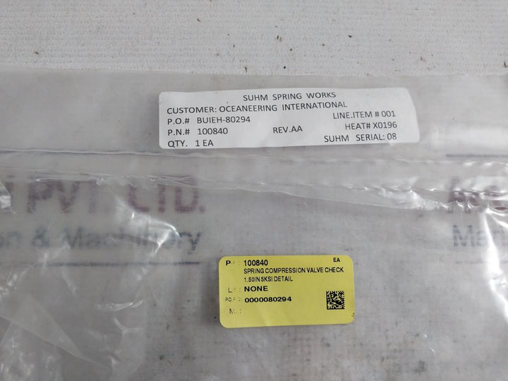 Oceaneering 100833-rk Check Valve Repair Kit 51735