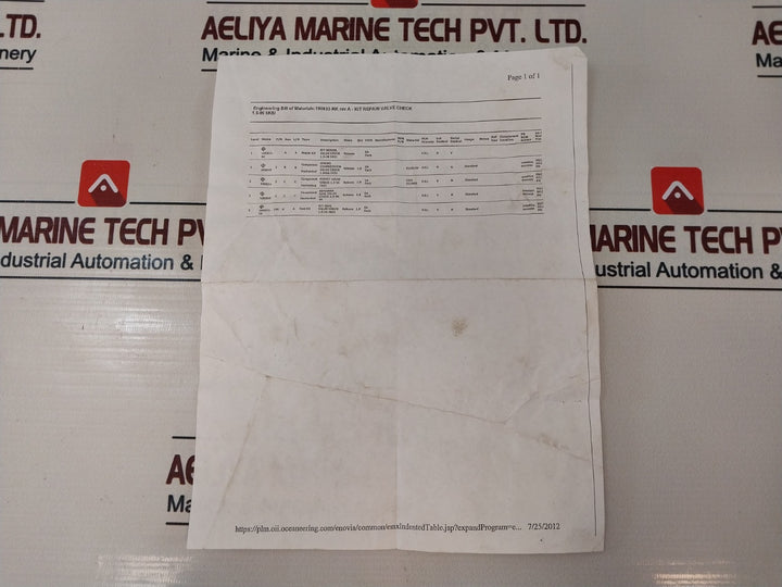 Oceaneering 100833-rk,100833-sk,100834,100840,100835 Check Valve Repair Kit