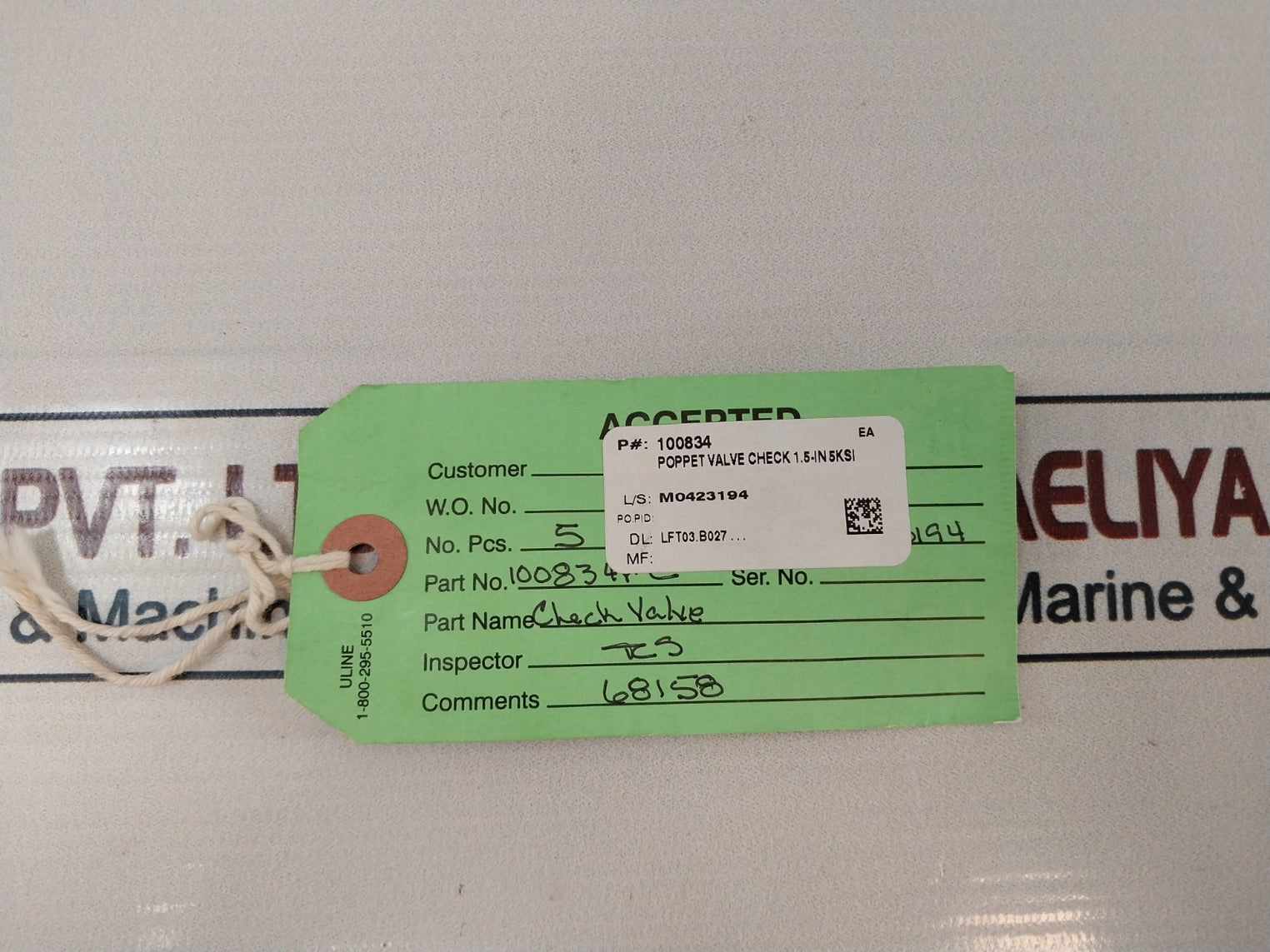 Oceaneering 100833-rk,100833-sk,100834,100840,100835 Check Valve Repair Kit