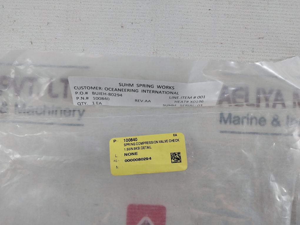 Oceaneering 100833-sk Check Valve Repair Kit