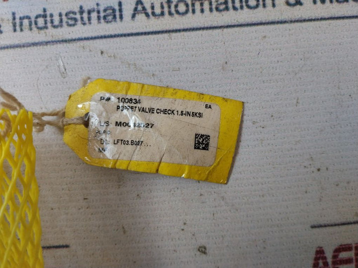 Oceaneering 100833-sk Check Valve Repair Kit Rev.B