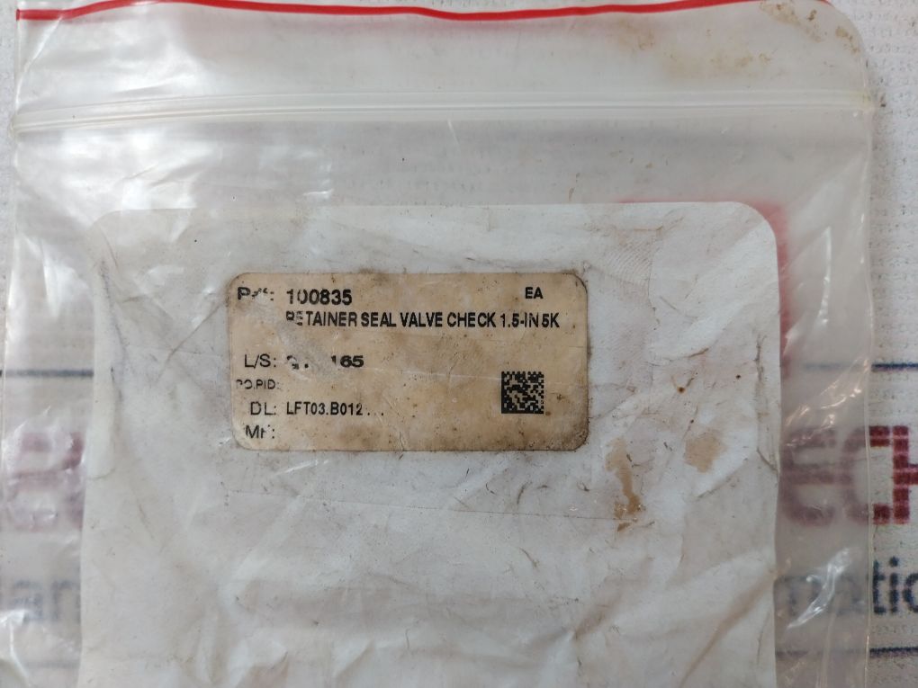 Oceaneering 100833-sk Check Valve Repair Kit Rev.B