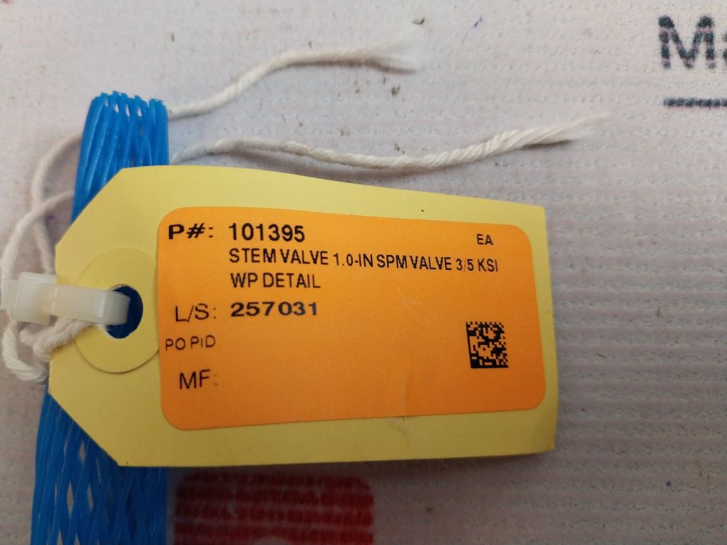 Oceaneering 101395 Aa Stem Valve