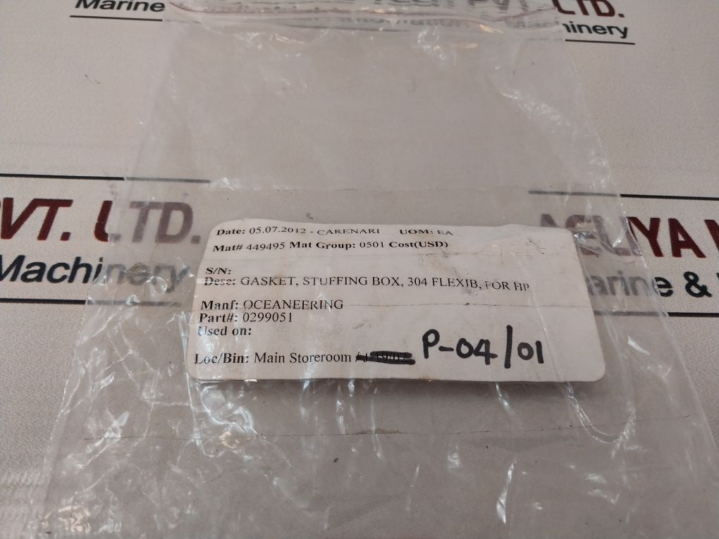 Lot Of 20X Oceaneering 0299051 Gasket Stuffing Box 304 Flexib For Hp