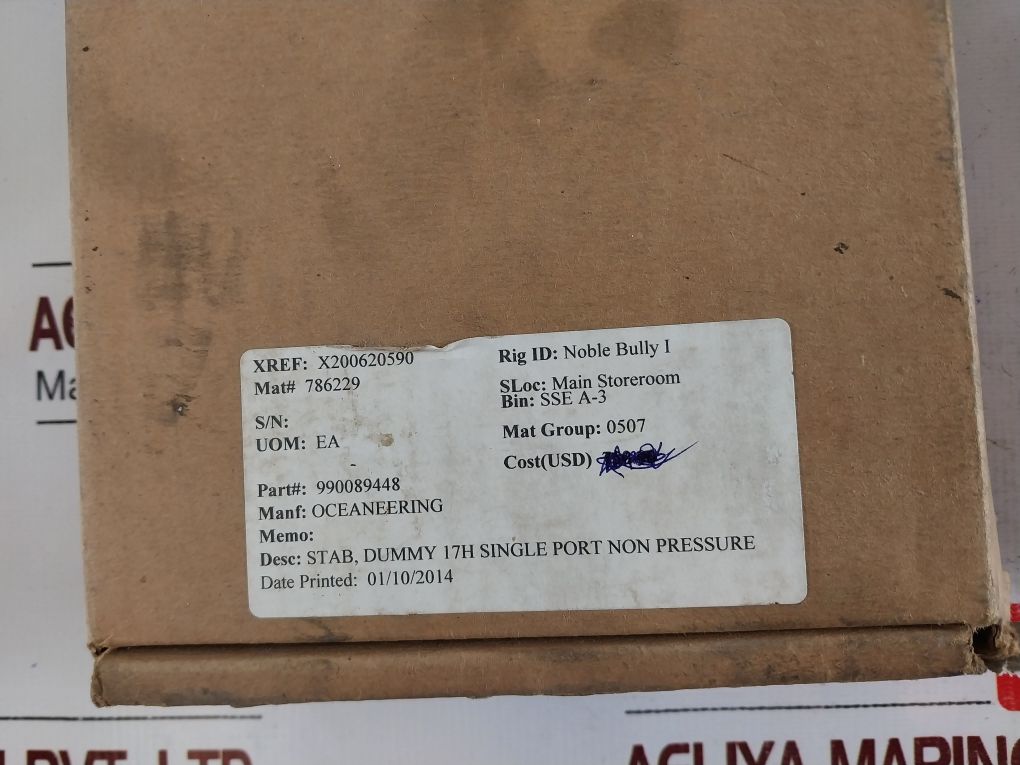 Oceaneering 990089450-a Single Port Non Pressure Stab 990089448