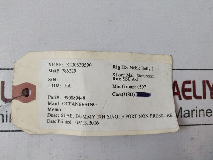 Oceaneering 990089450 Dummy Stab