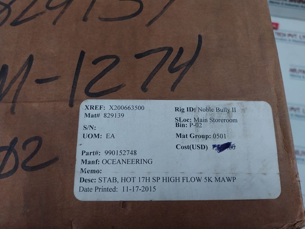 Oceaneering 990152748 Hot Stab Rev C