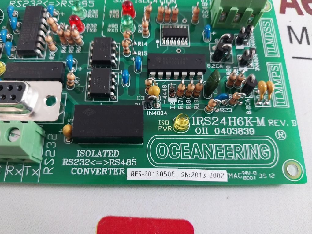 Oceaneering Irs24H6K-m Rev. B Pcb Card