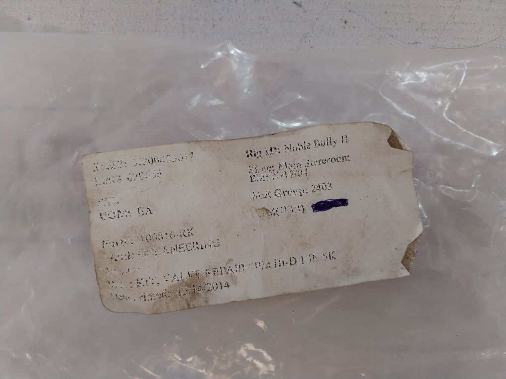 Oceaneering Parker Hannifin 100816-rk Valve Repair Kit