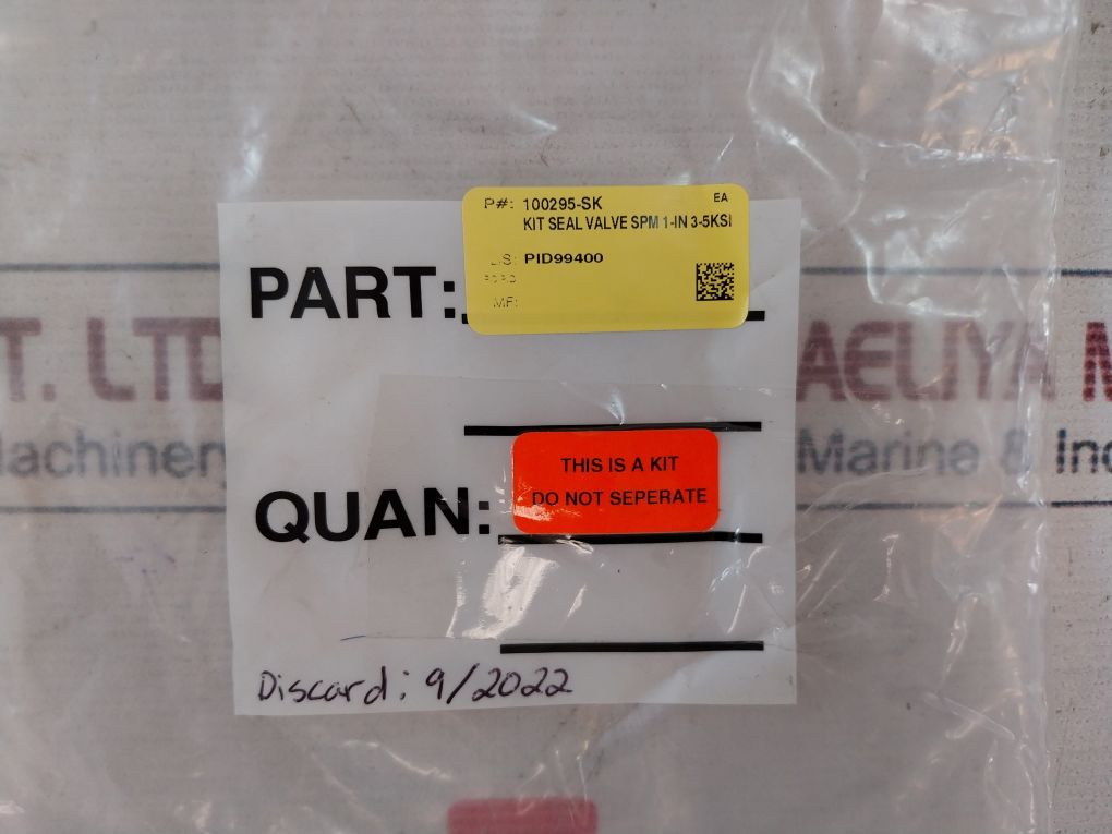 Oceaneering Parker Hannifin 100816-rk Valve Repair Kit