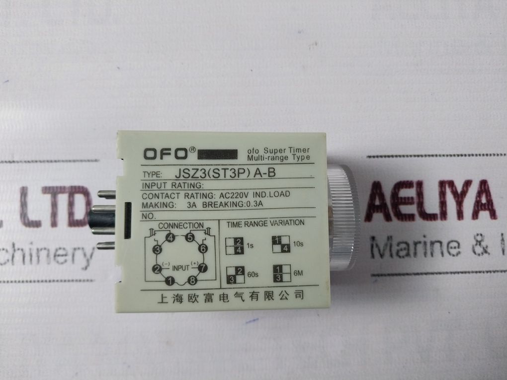 Ofo Jsz3 (St3P)A-b Delay Time Relay 0-10 Sec.