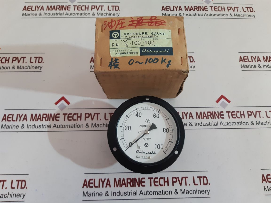 Ohbayashi De5825 Pressure Gauge 0-100 Kg/Cm2
