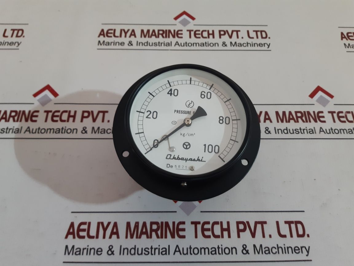 Ohbayashi De5825 Pressure Gauge 0-100 Kg/Cm2