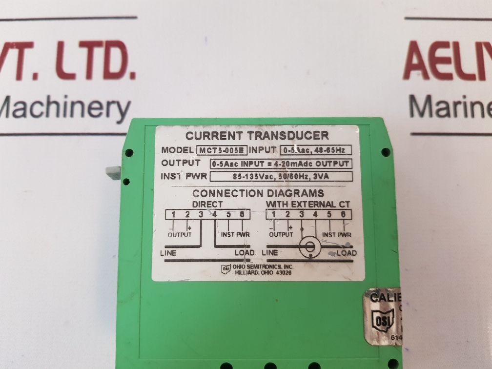 Ohio Semitronics Mct5-005E Current Transducer 0-5A Ac