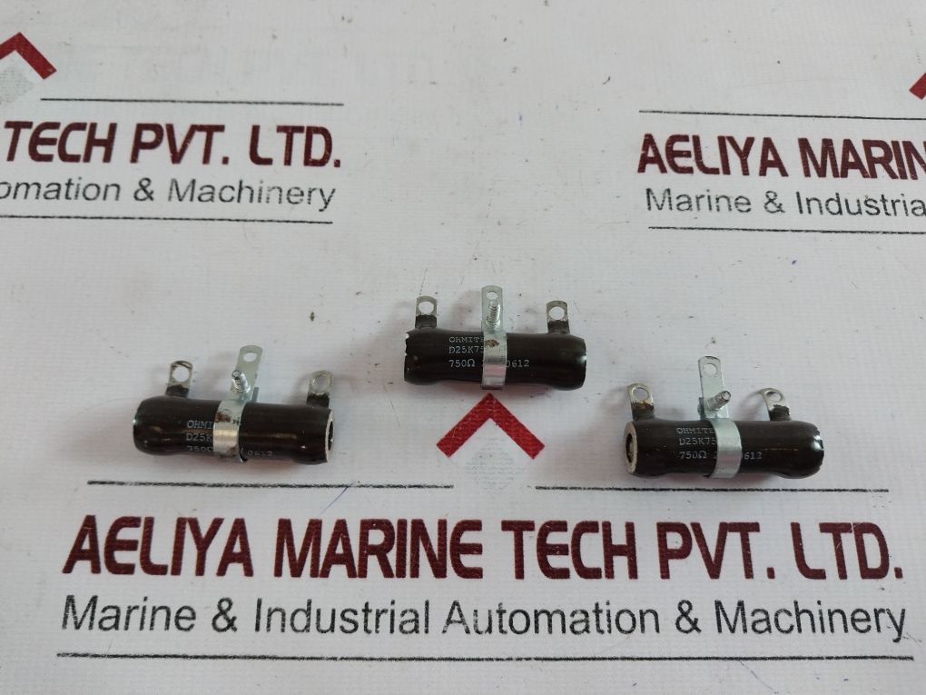 Lot Of 8X Ohmite 0373 Resistor D25K750E