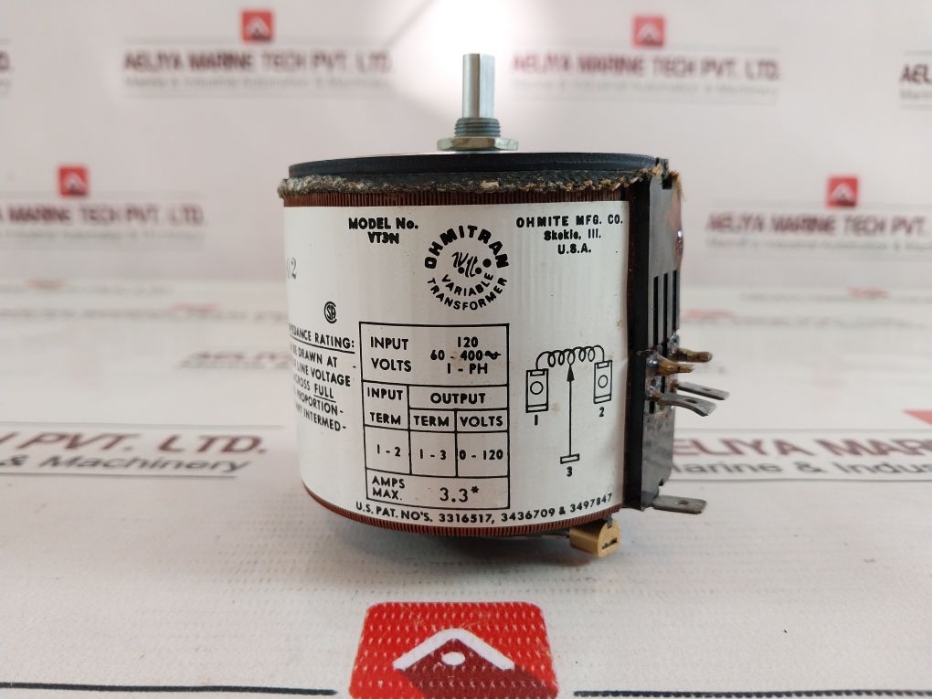 Ohmite Vt3N Variable Transformer