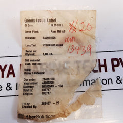 Oil Control 05414110062000A Hydraulic Valve
