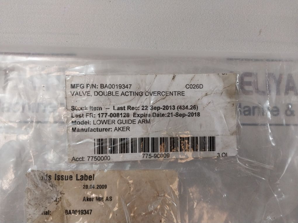 Oil Control 054225100235000 Double Acting Overcentre Valve Ba0019347