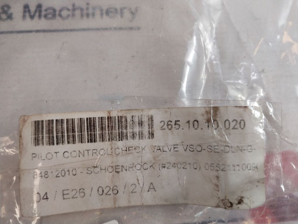 Oil Control 055211100901000 Pilot Control Check Valve