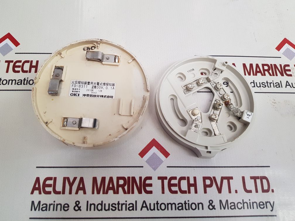 Oki Disaster Fd-8311 Fire Detection Device With Photoelectric Smoke Detector