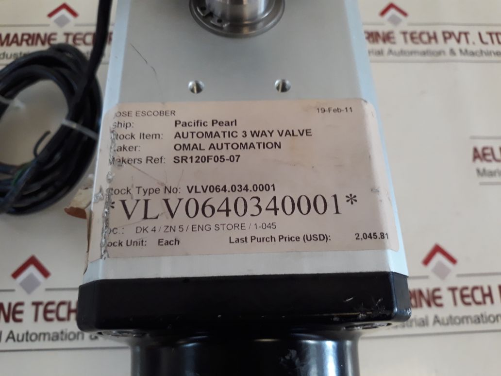 Omal Automation Sr120 F05-f07 Actuated Butterfly Valve