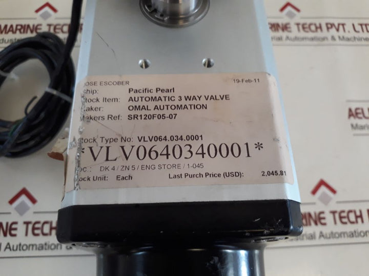 Omal Automation Sr120 F05-f07 Actuated Butterfly Valve