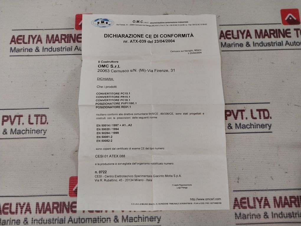Omc Pc15.1 I/P Converter 