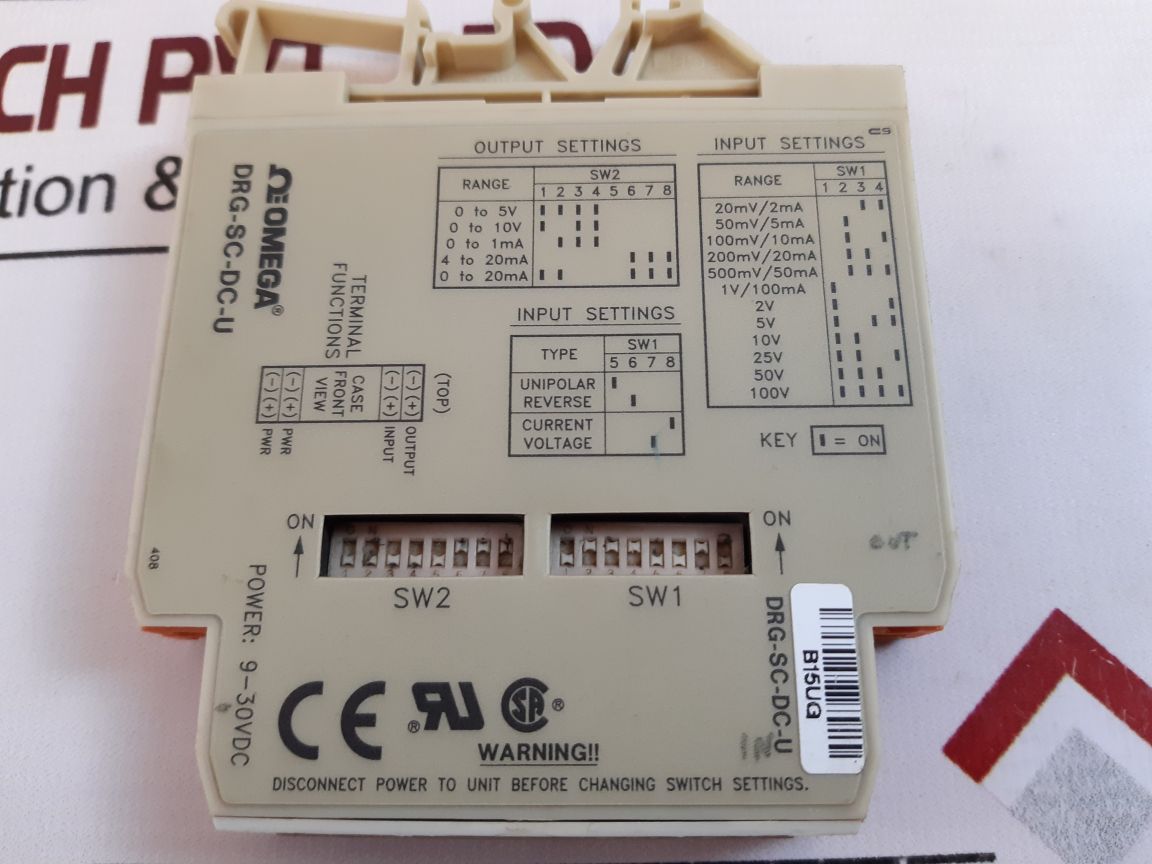 Omega drg-sc-dc-u input signal conditioner 9-30 vdc