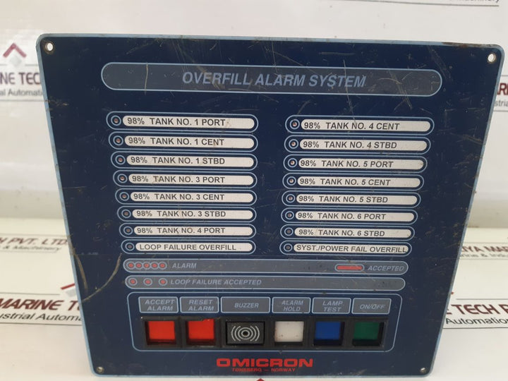 Omicron Je109020 Overfill Alarm System Rev: 01-990106