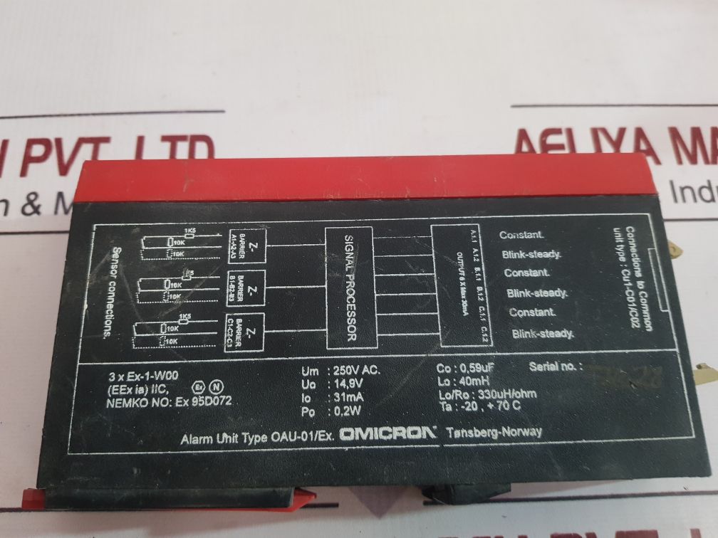 Omicron Oau-01/Ex Alarm Unit Oau-1