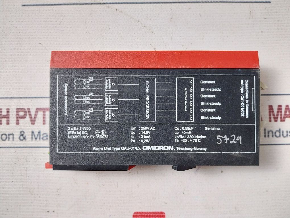 Omicron Oau-01/Ex Alarm Unit 40Mh