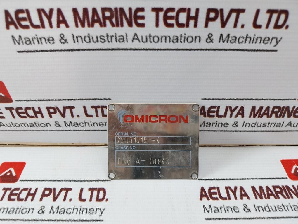 Omicron Ogs 3.1 Display Gas Sampling System Dis3.1 Rev.H