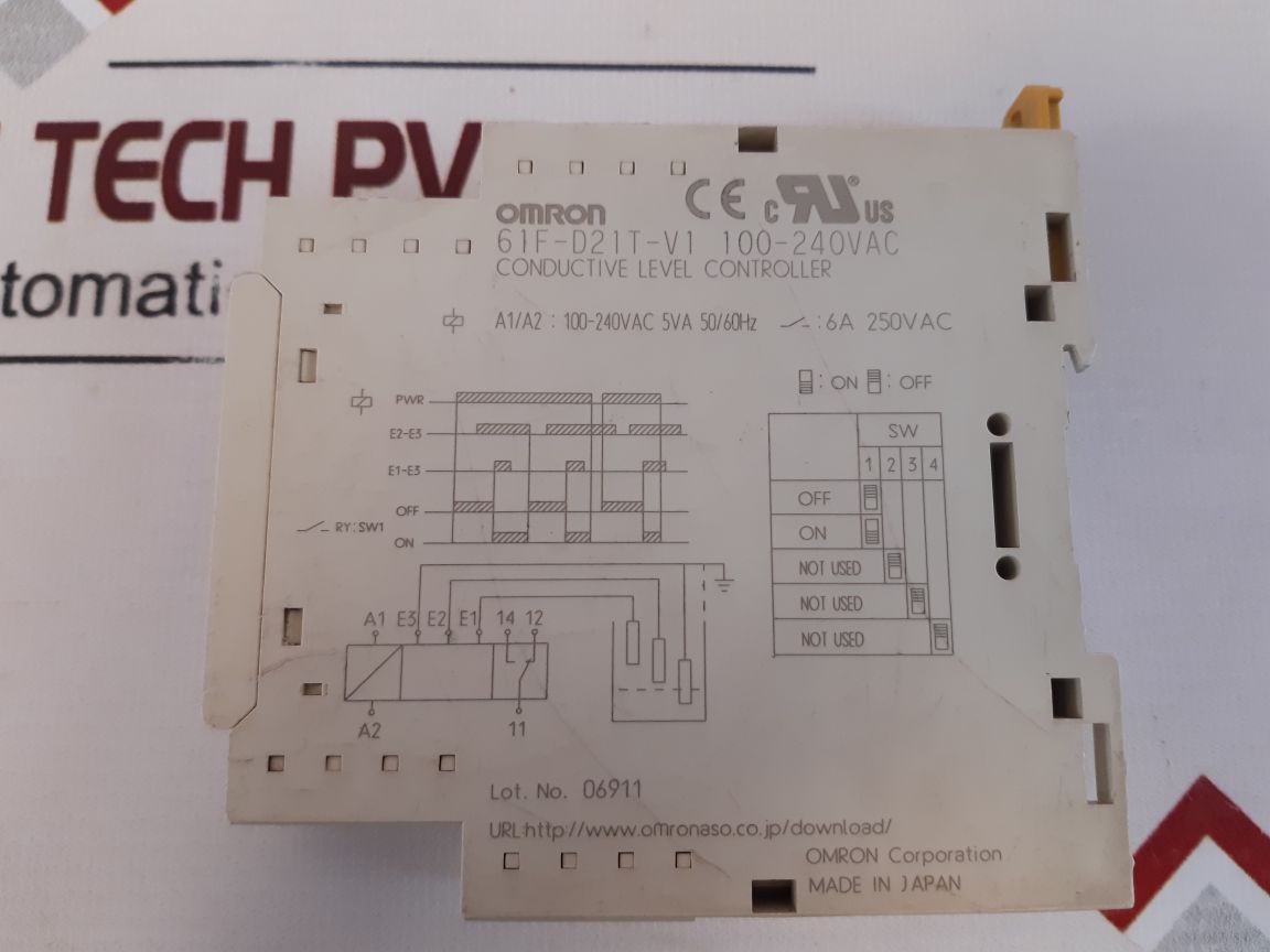 Omron 61F-d21T-v1 Conductive Level Controller 6A 250Vac